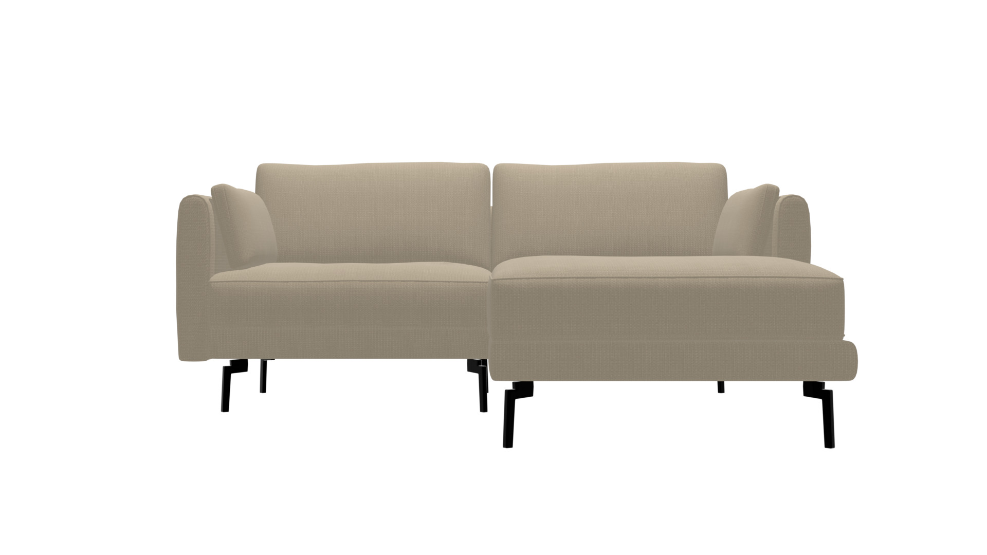 Beige Corner Sofa 3D Model - Stylish Furniture Low-poly 3D model_13