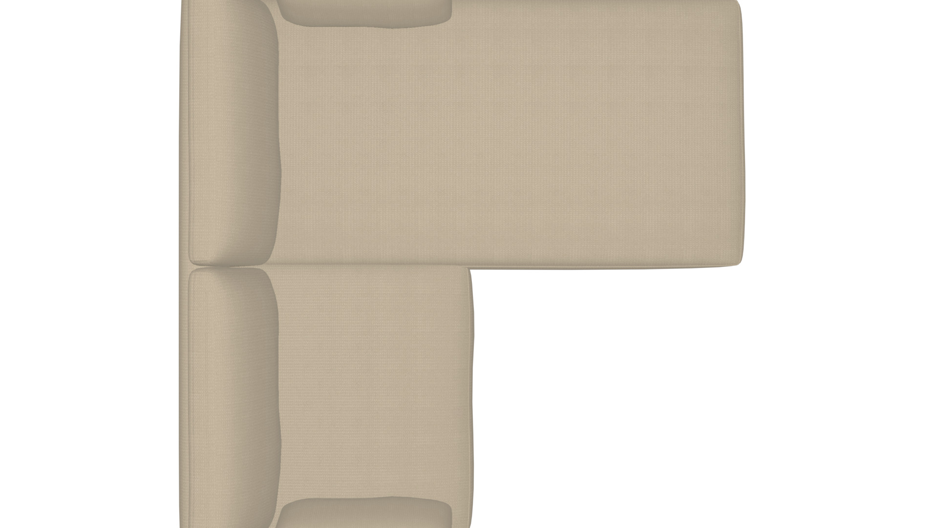 Beige Corner Sofa 3D Model - Stylish Furniture Low-poly 3D model_17