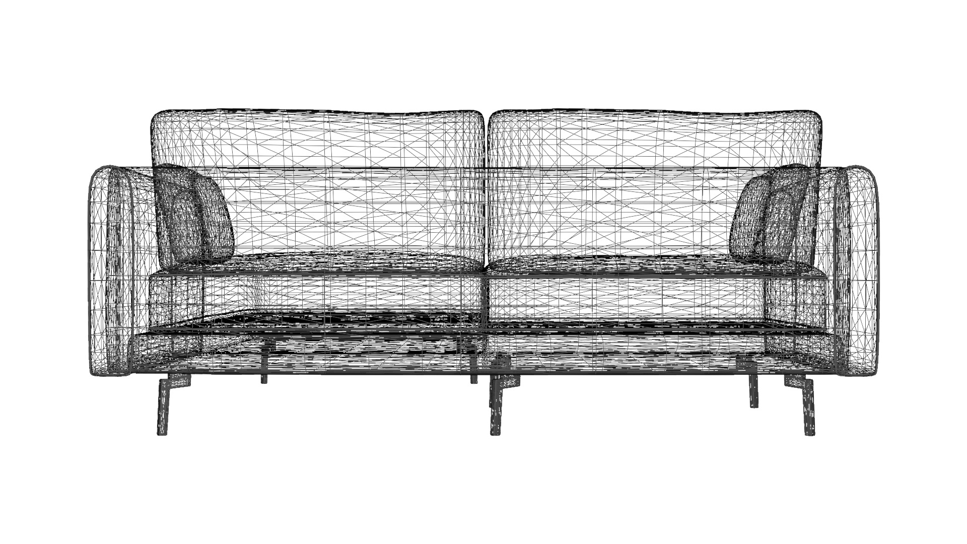 Beige Corner Sofa 3D Model - Stylish Furniture Low-poly 3D model_10