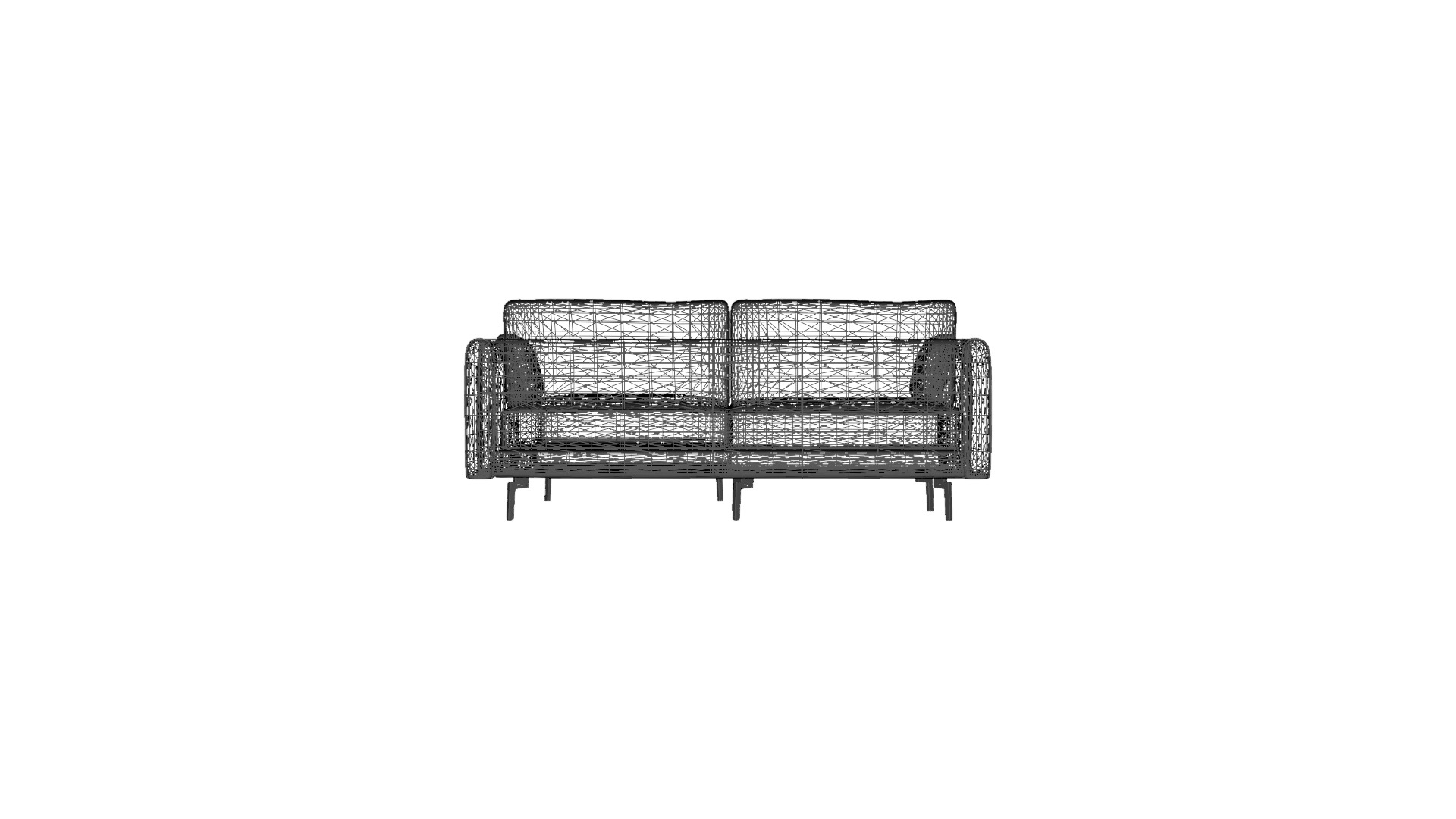 Beige Corner Sofa 3D Model - Stylish Furniture Low-poly 3D model_12