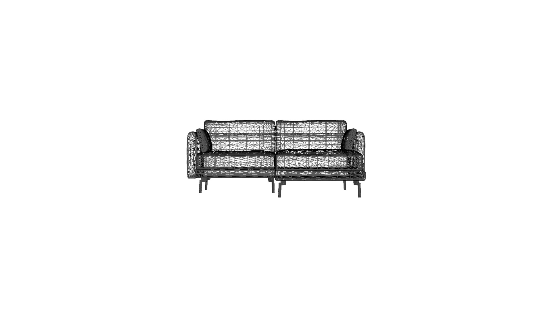 Beige Corner Sofa 3D Model - Stylish Furniture Low-poly 3D model_16
