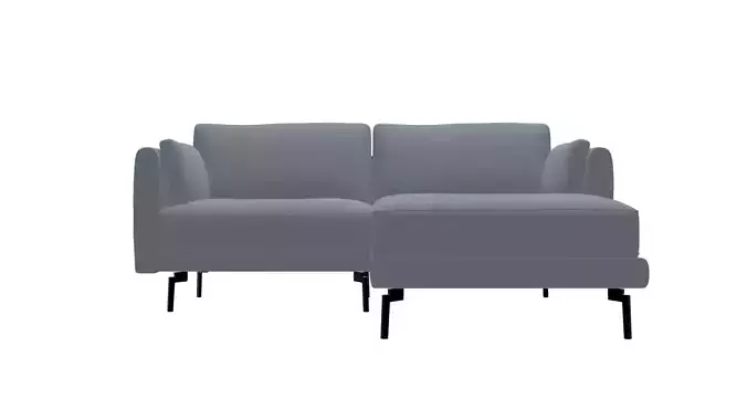 Modern 3D Blue Corner Sofa for Living Rooms