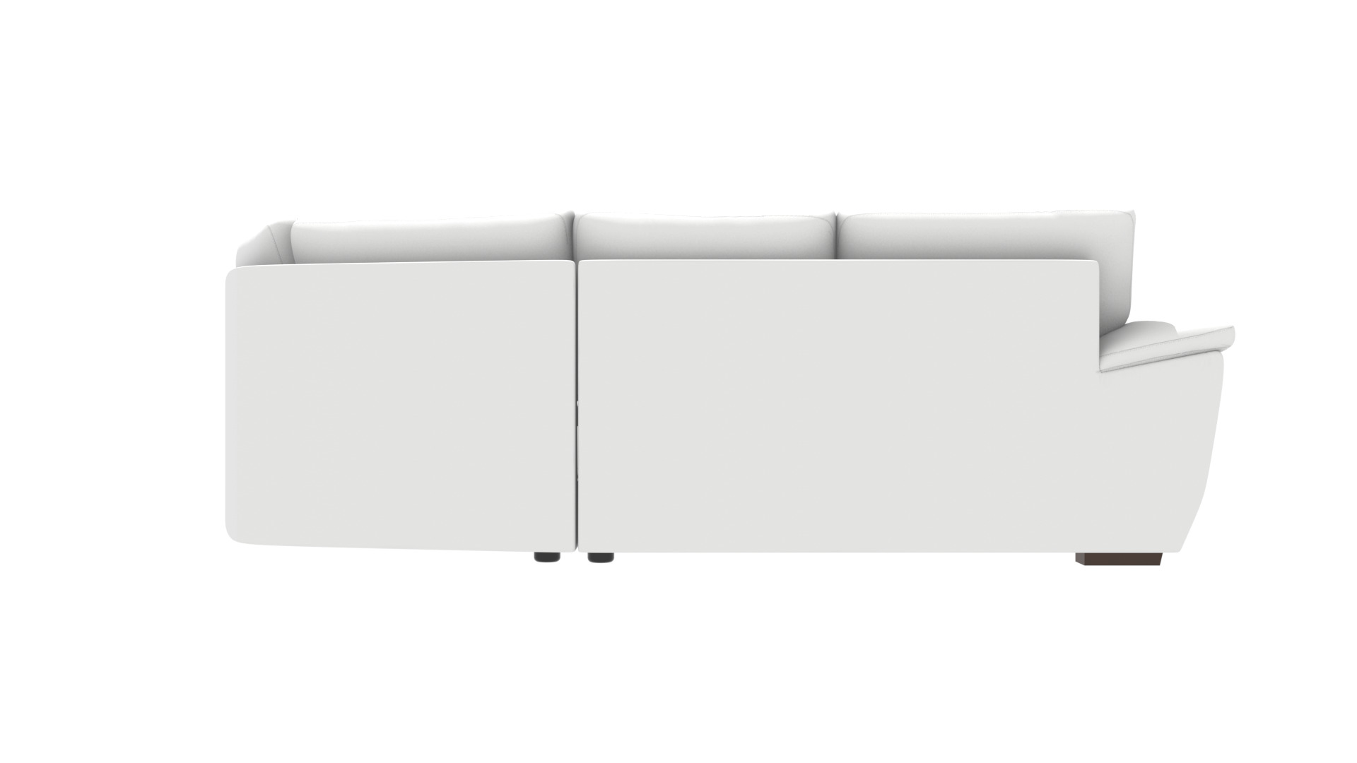 Elegant Curved Leather Sofa 3D Model - Modern Furniture Low-poly 3D model_8