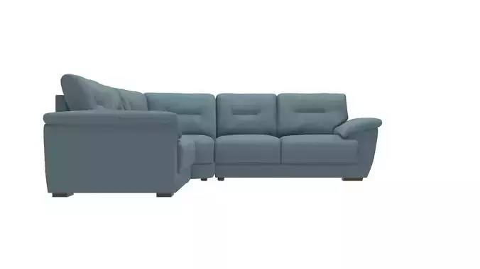 Curved Leather Sofa Set for Living Room