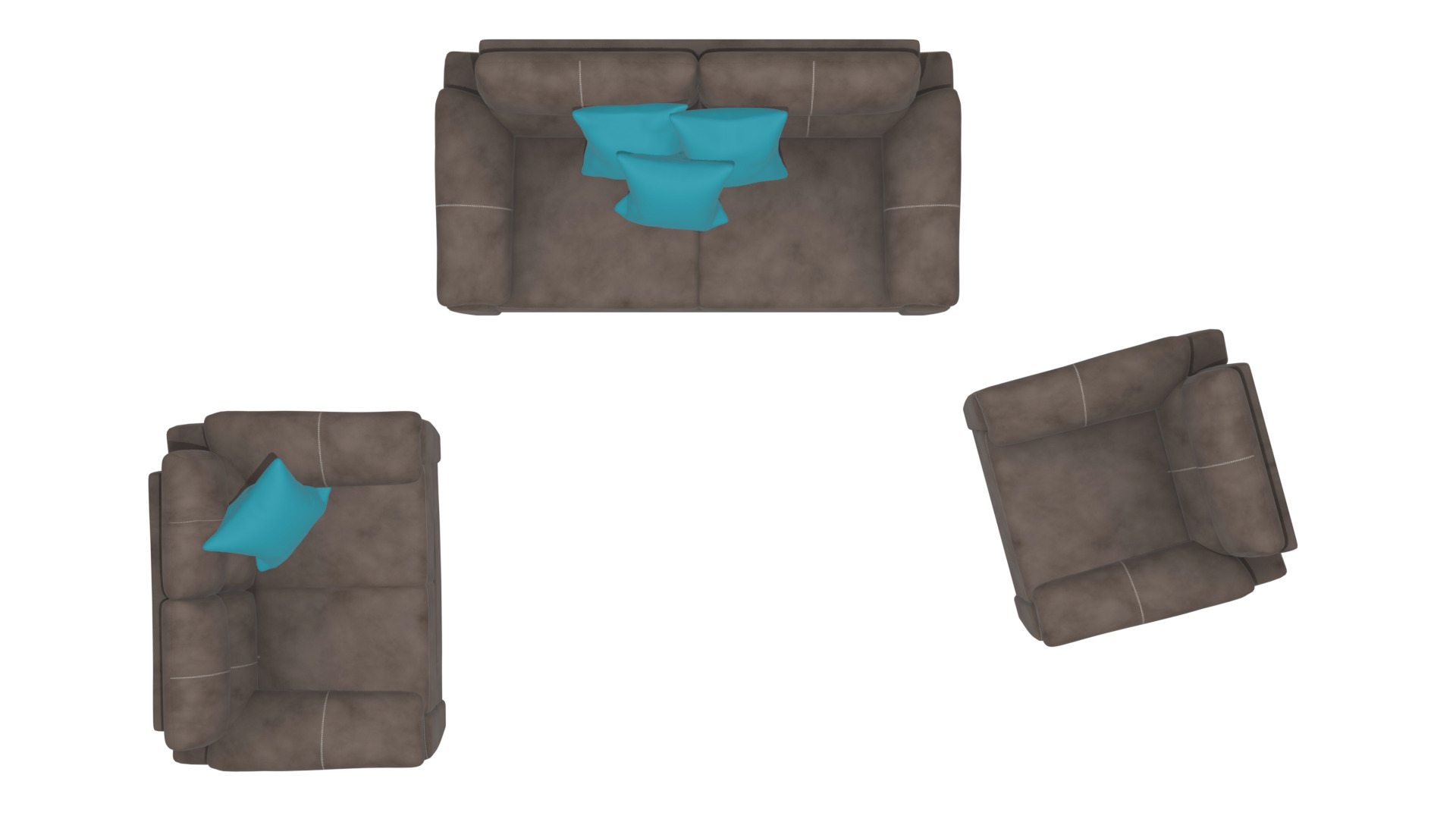 Modern Elegant furniture set  for Interior Design Low-poly 3D model_16