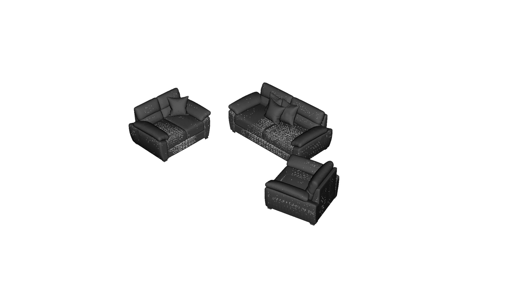 Modern Elegant furniture set  for Interior Design Low-poly 3D model_25