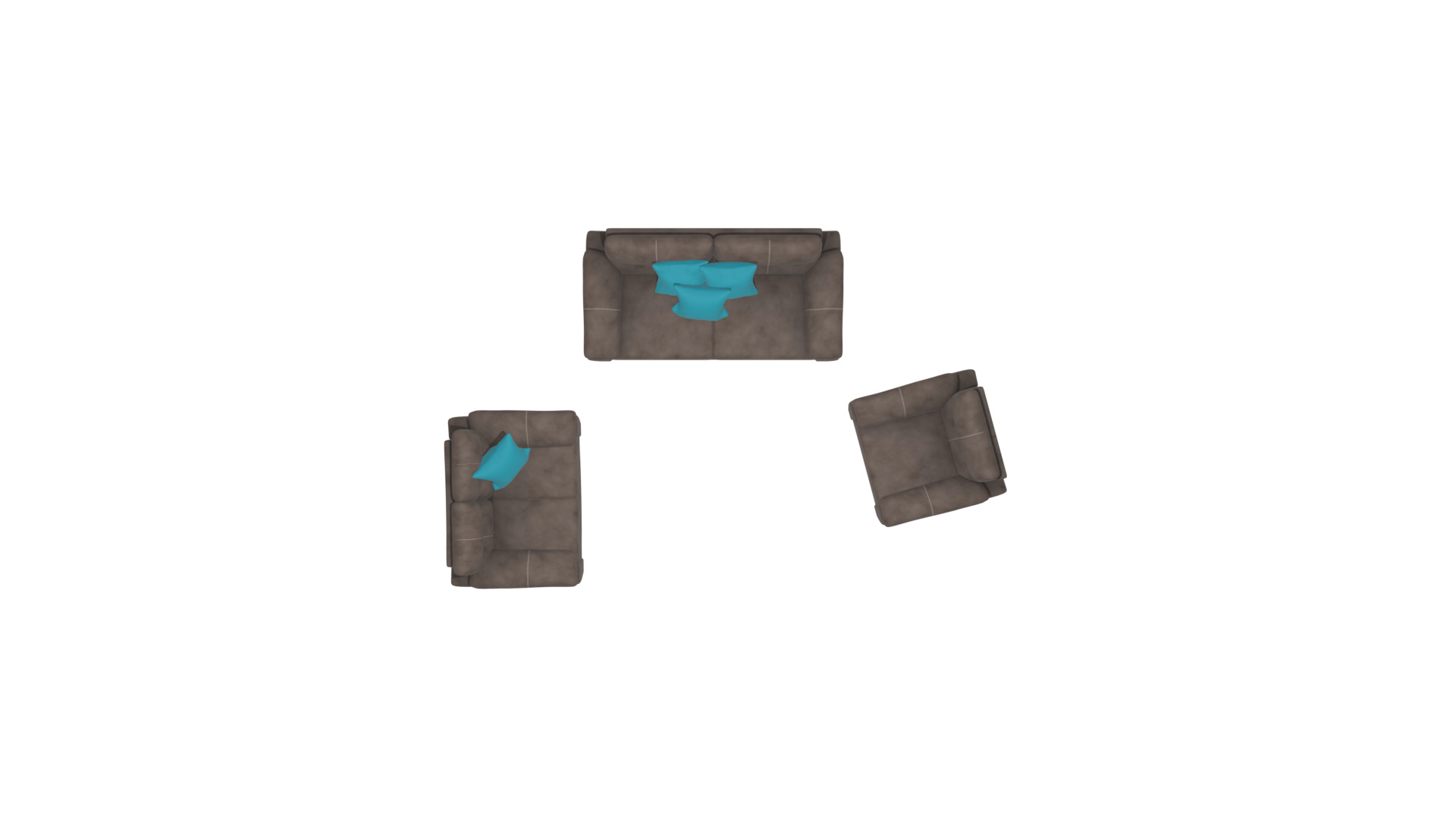 Modern Elegant furniture set  for Interior Design Low-poly 3D model_18