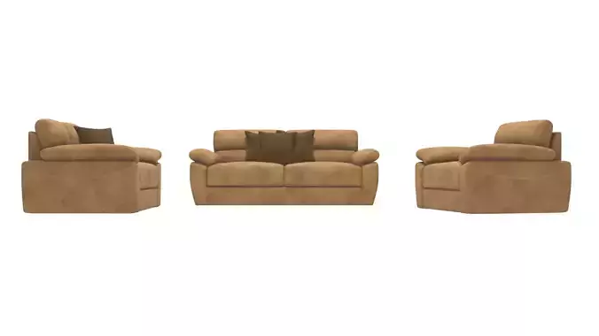 Modern Living Room Furniture Set Low-poly 3D model