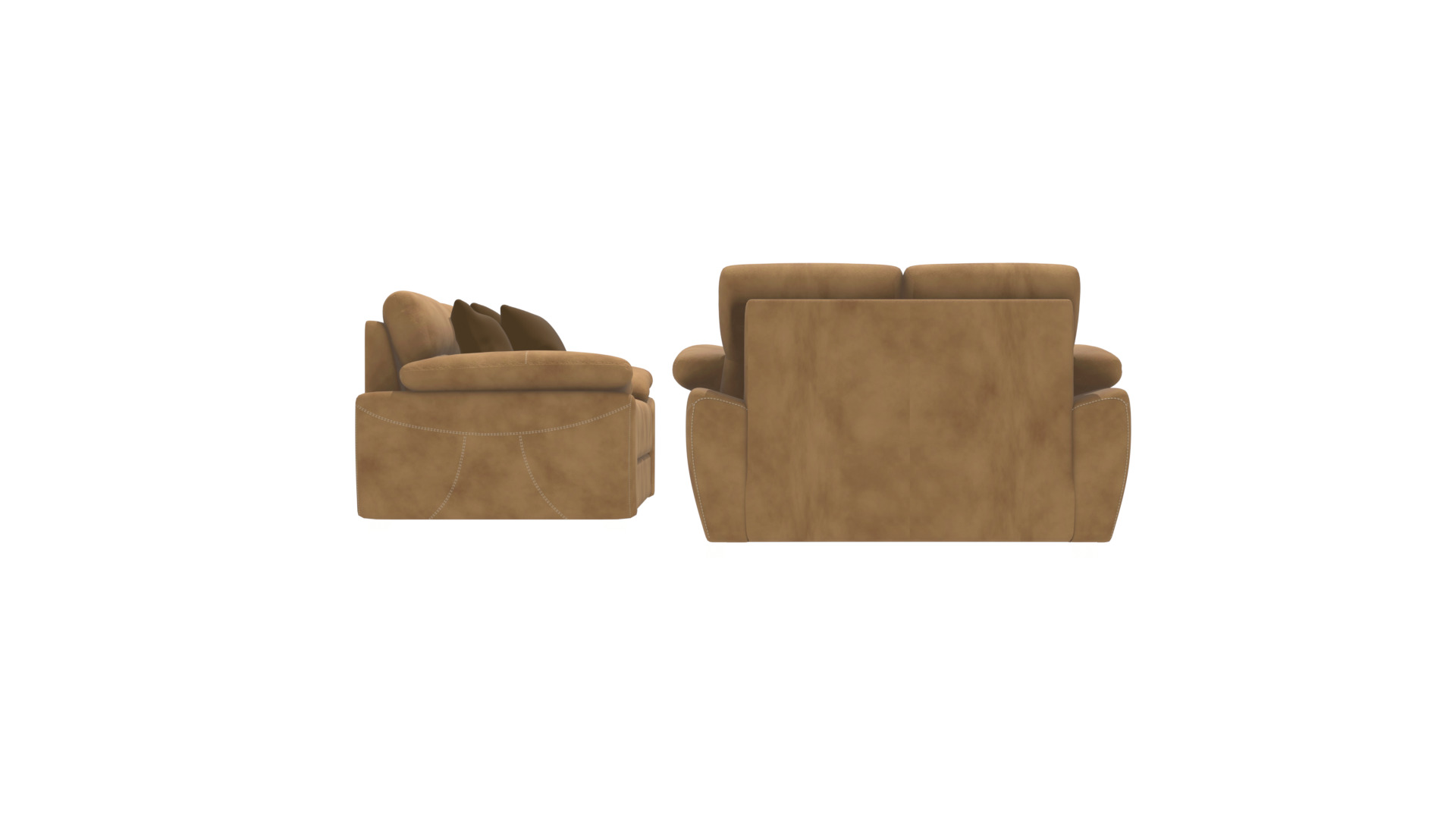Modern Living Room Furniture Set Low-poly 3D model_8