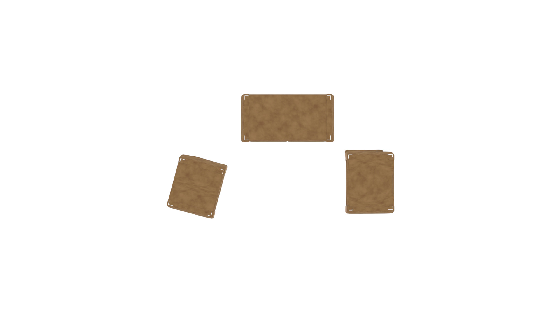 Modern Living Room Furniture Set Low-poly 3D model_22