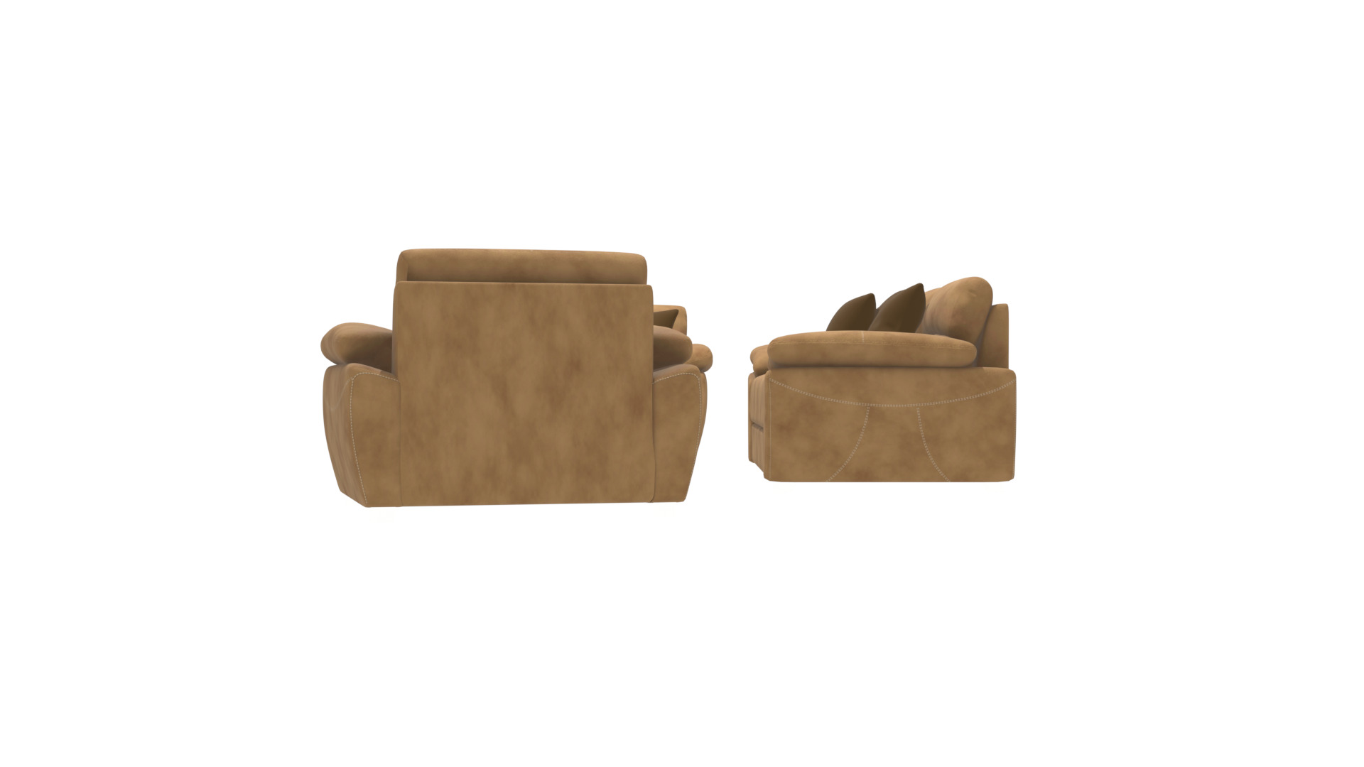 Modern Living Room Furniture Set Low-poly 3D model_12