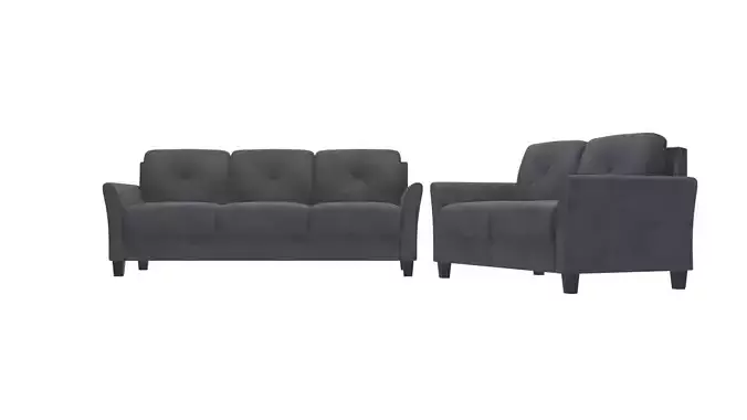 Luxurious Velvet Sofa 3D Model for Interior Design