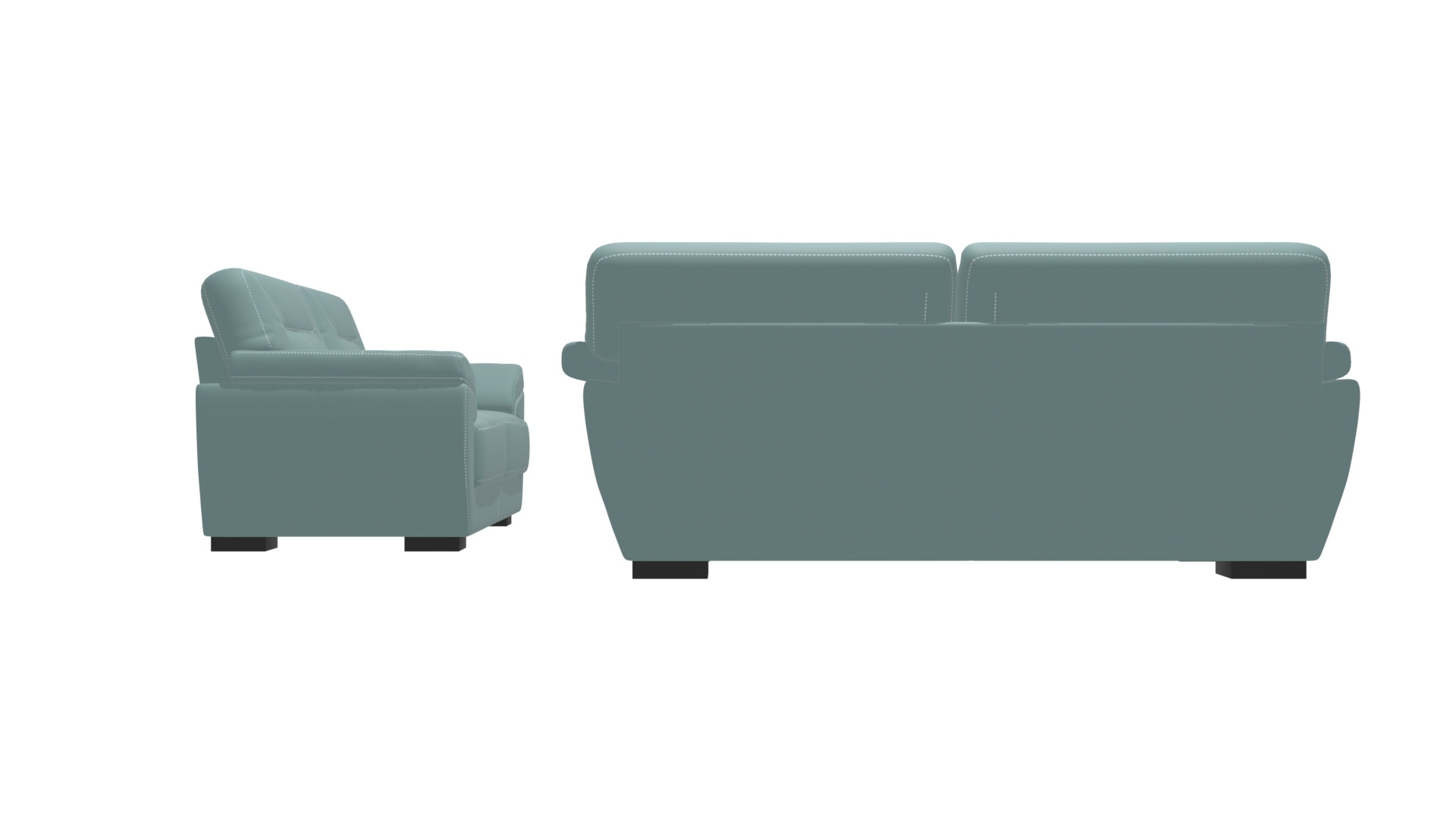 Elegant Leather-Vinyl Combination Sofa 3D Model Low-poly 3D model_4