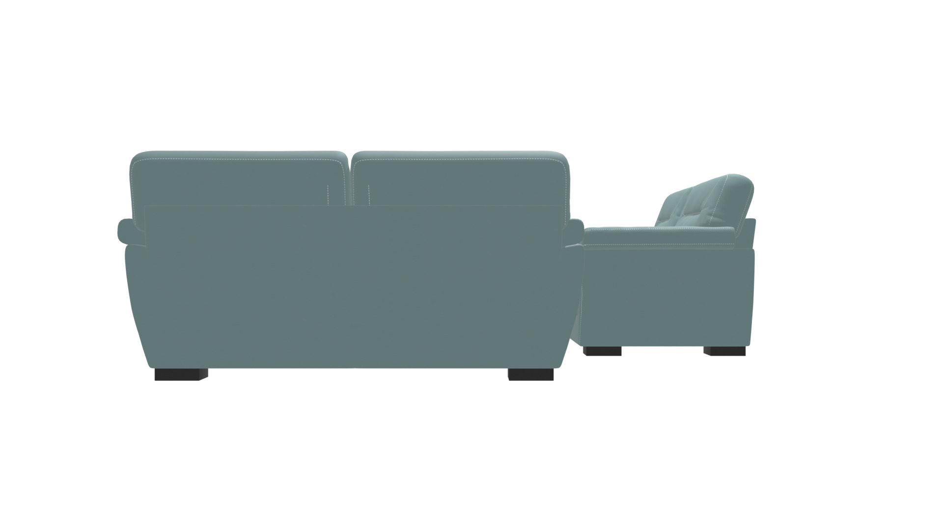 Elegant Leather-Vinyl Combination Sofa 3D Model Low-poly 3D model_12