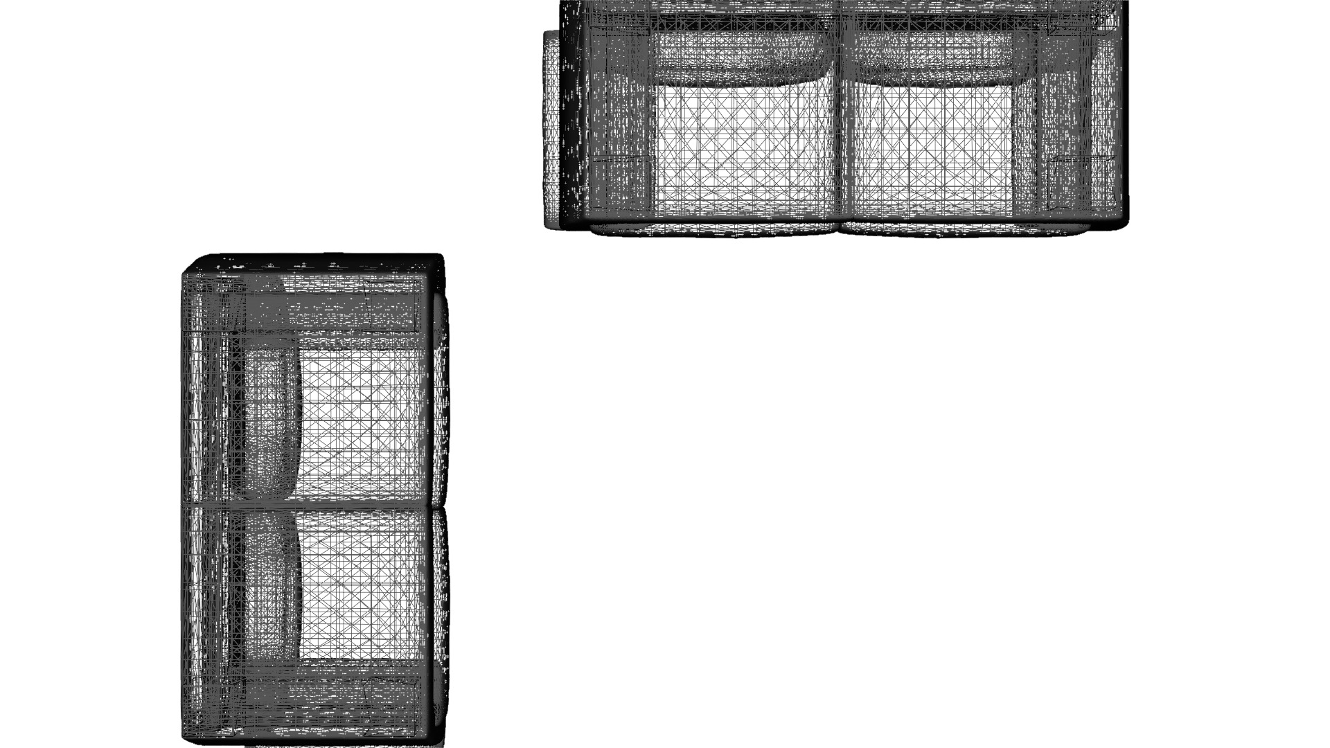 Elegant Leather-Vinyl Combination Sofa 3D Model Low-poly 3D model_21