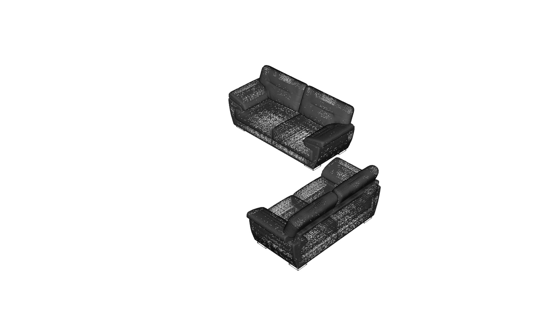 Elegant Leather-Vinyl Combination Sofa 3D Model Low-poly 3D model_25