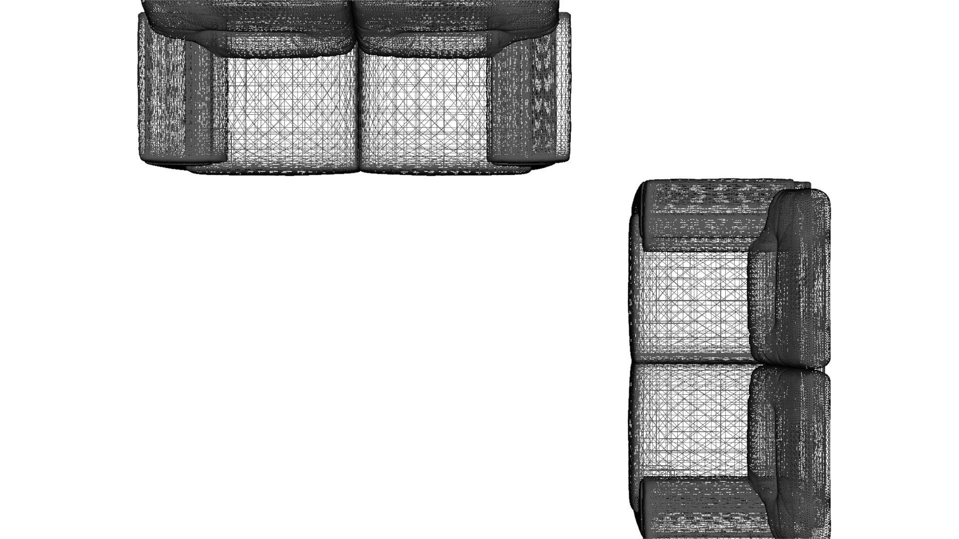 Elegant Leather-Vinyl Combination Sofa 3D Model Low-poly 3D model_17