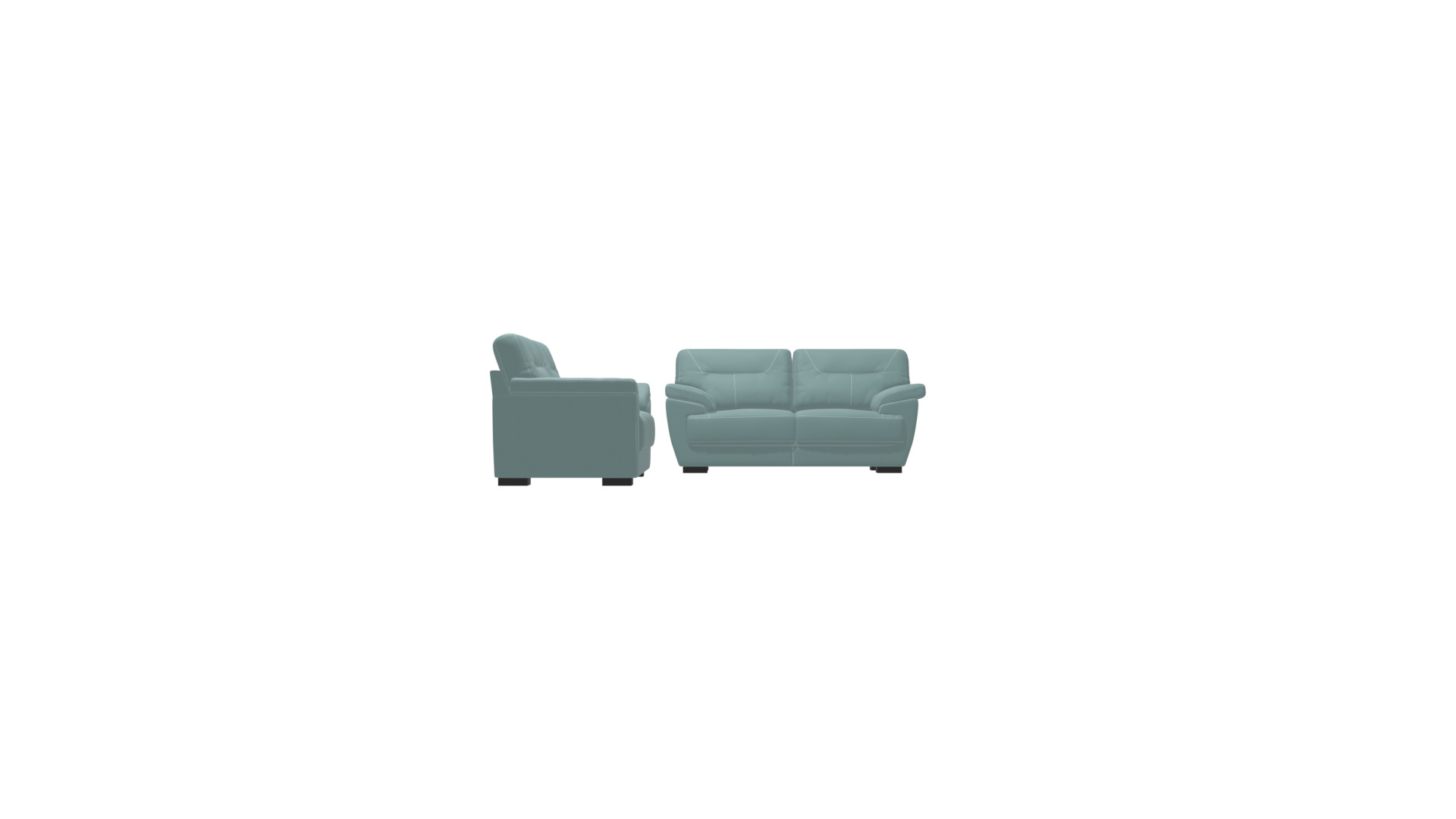 Elegant Leather-Vinyl Combination Sofa 3D Model Low-poly 3D model_10