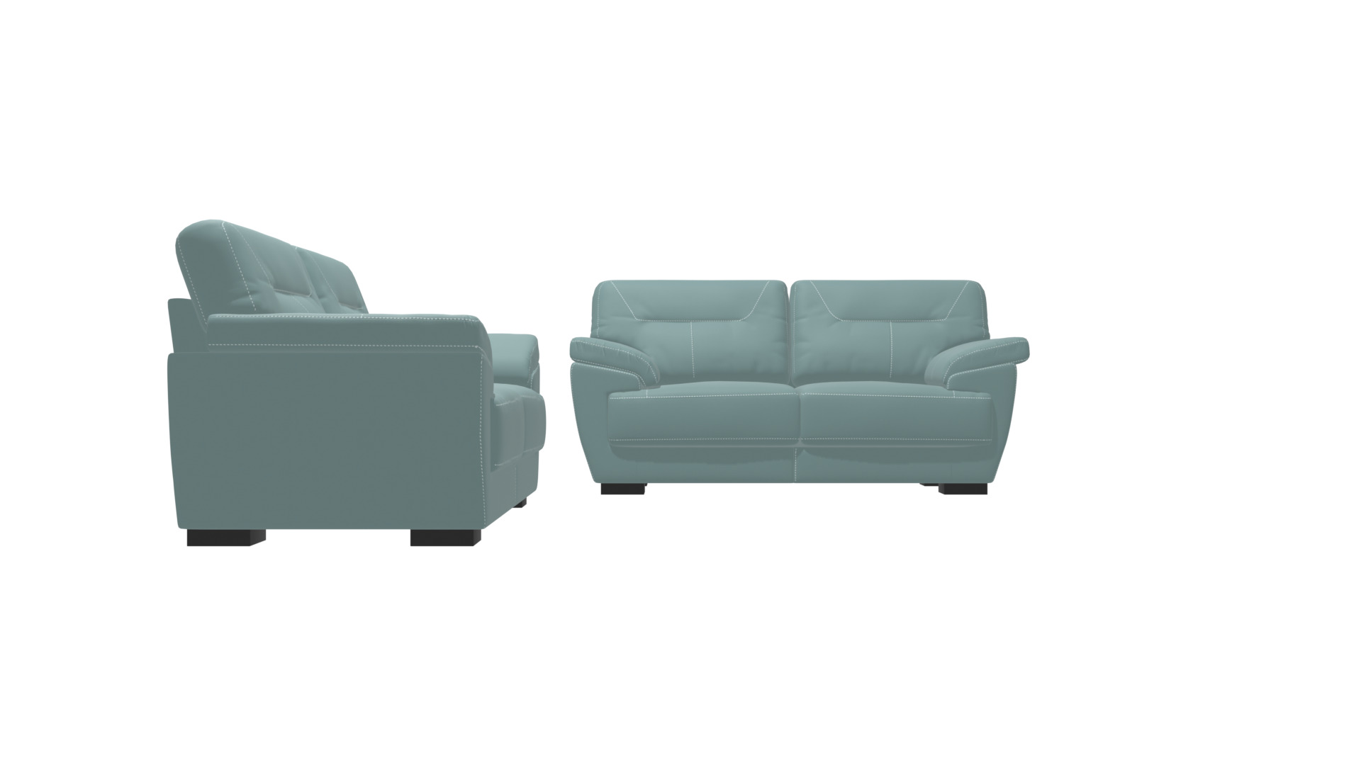 Elegant Leather-Vinyl Combination Sofa 3D Model Low-poly 3D model_8