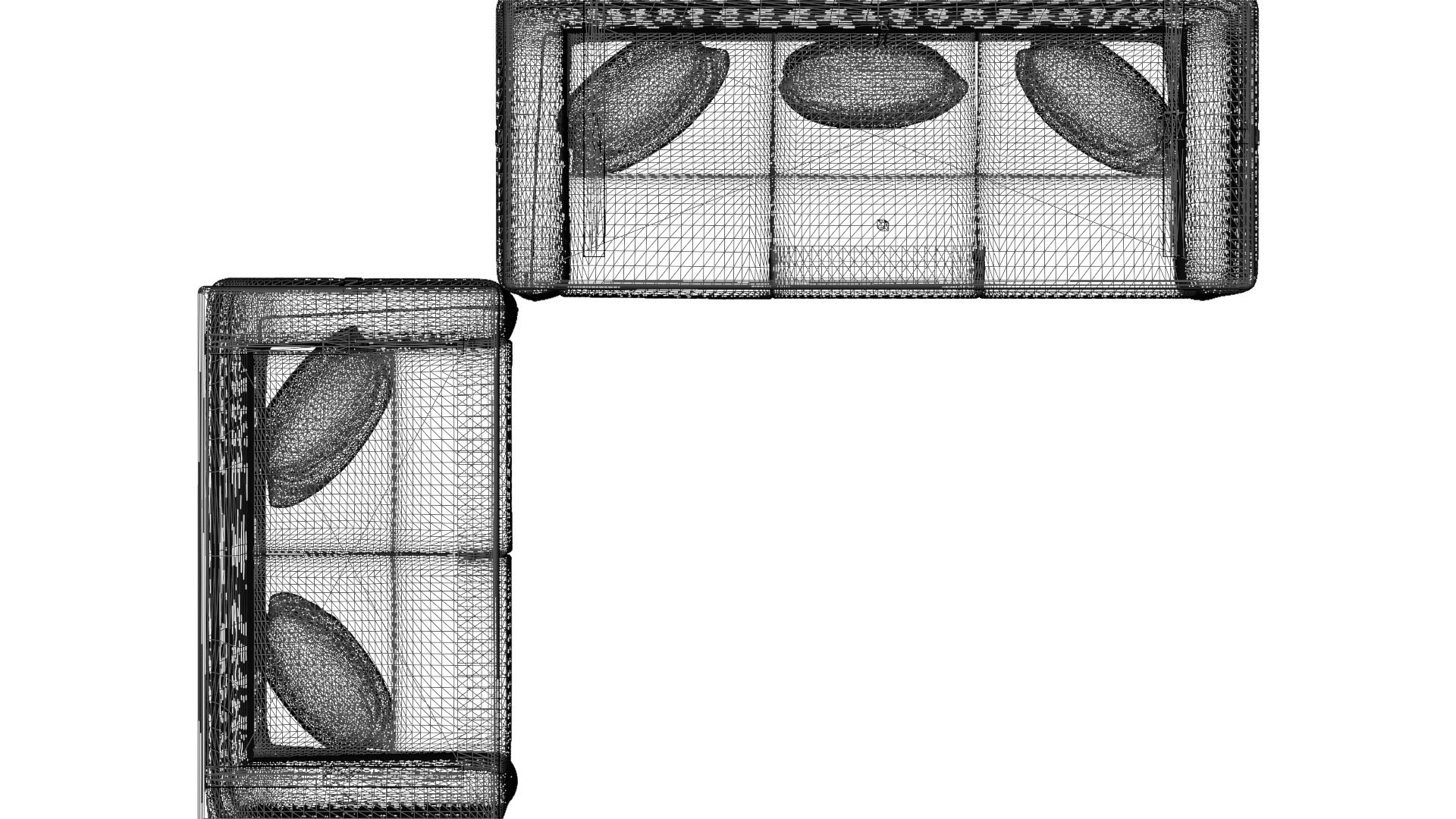 Modern Cream Leather and Vinyl Sofa 3D Model Low-poly 3D model_21