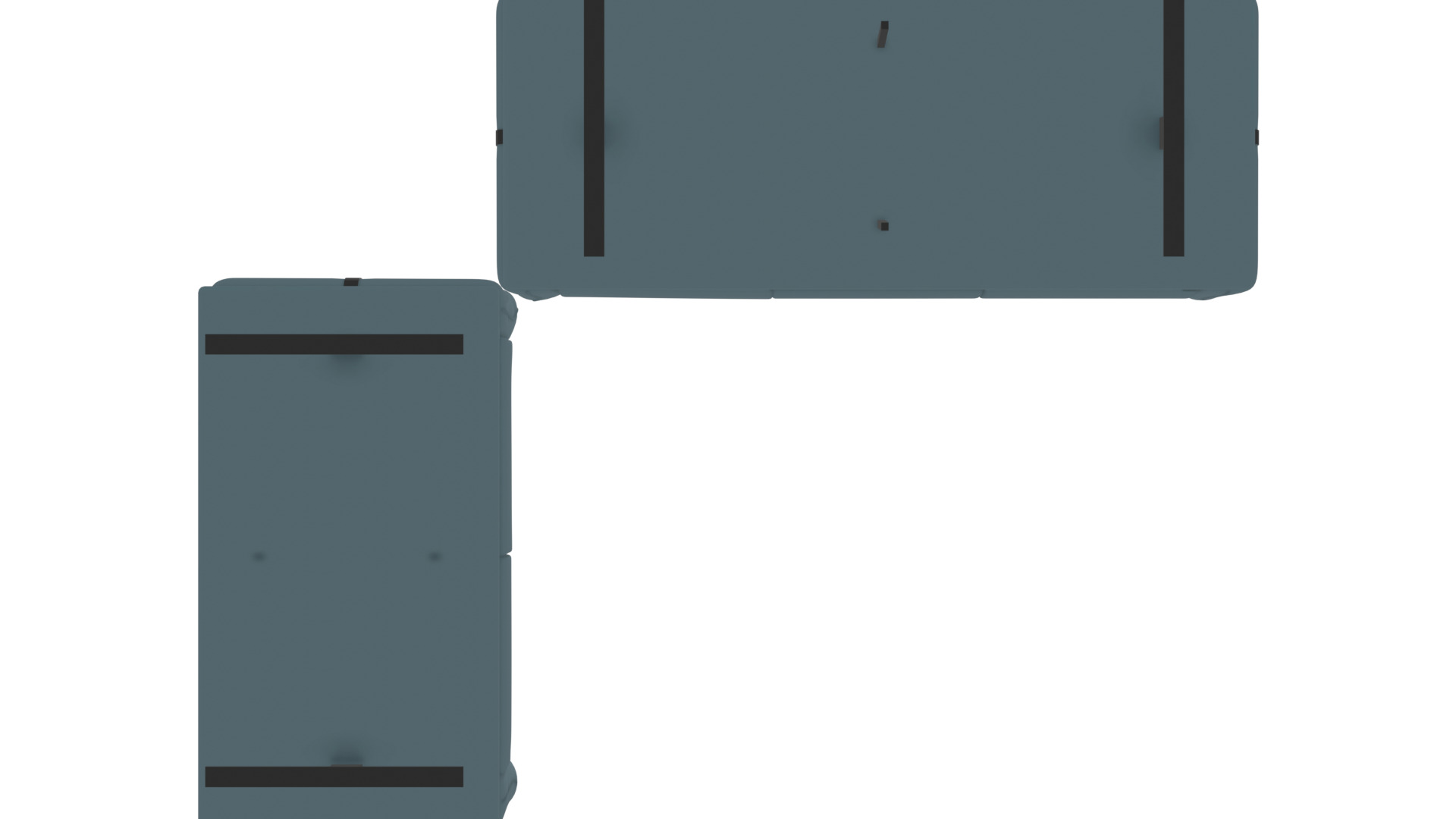 Modern Cream Leather and Vinyl Sofa 3D Model Low-poly 3D model_20