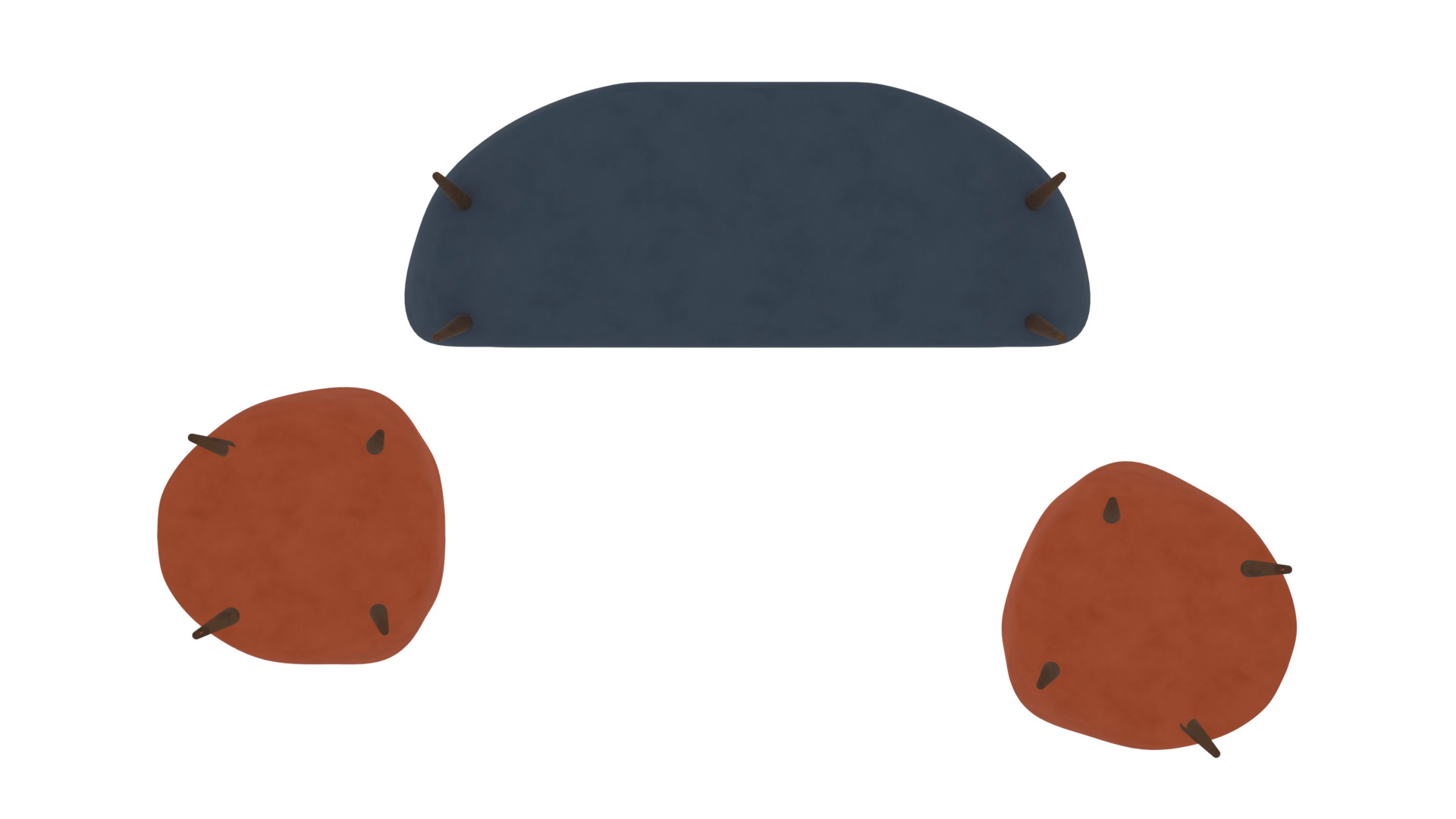 Modern Living Room Sofa 3D Model for Interiors Low-poly 3D model_20