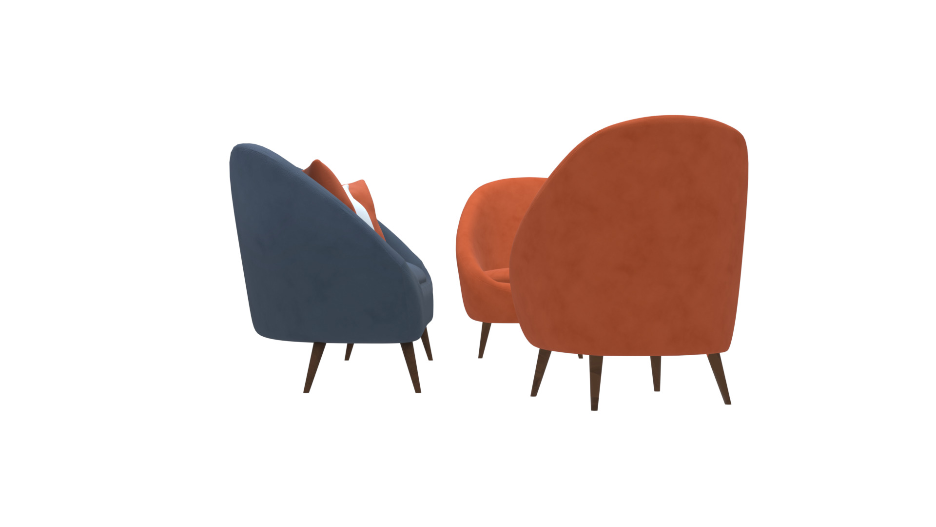 Modern Living Room Sofa 3D Model for Interiors Low-poly 3D model_8