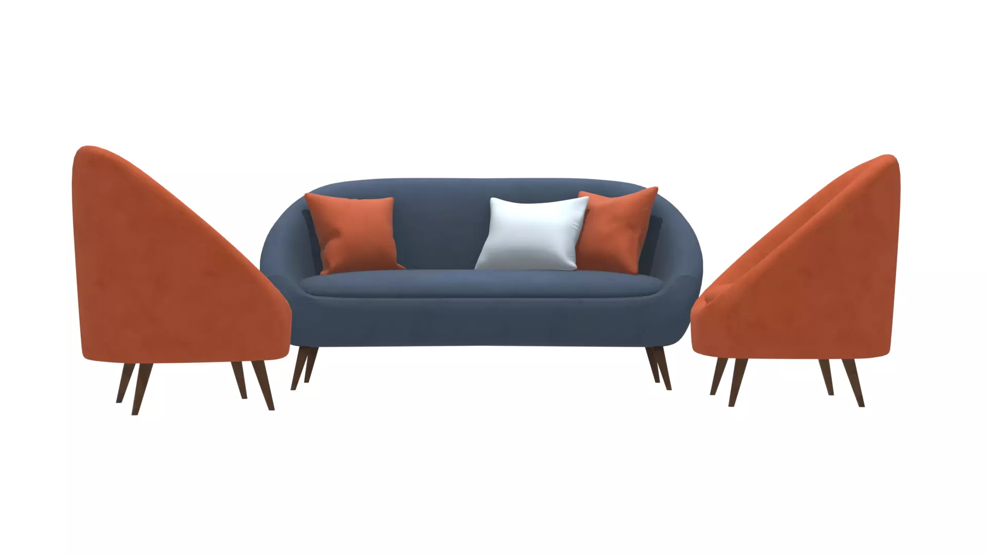 Modern Living Room Sofa 3D Model for Interiors Low-poly 3D model_0