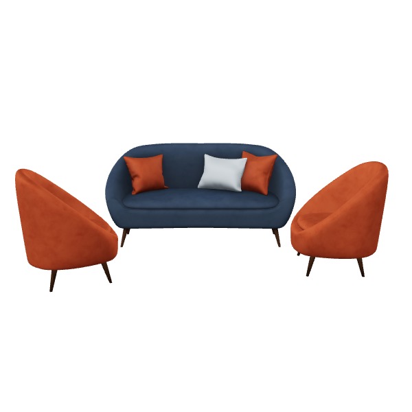 Modern Living Room Sofa 3D Model for Interiors Low-poly 3D model_28