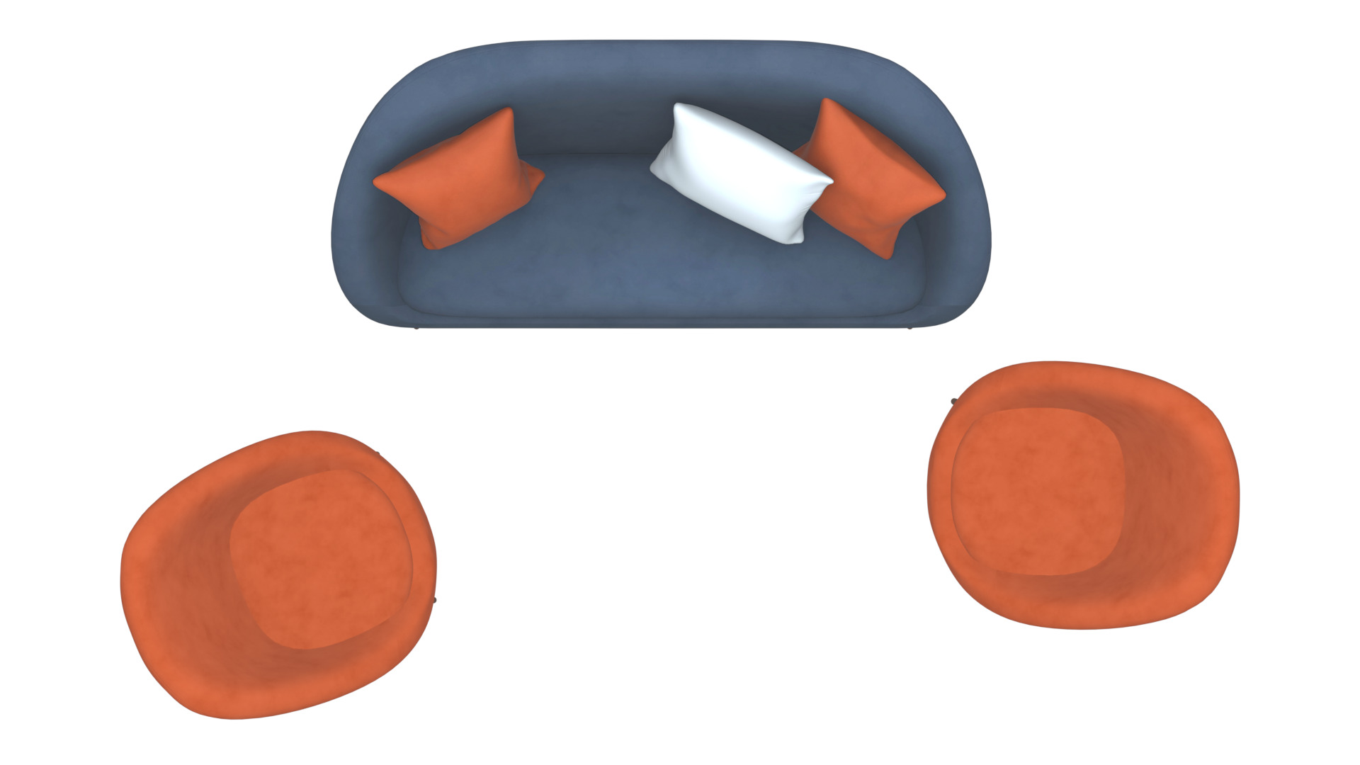 Modern Living Room Sofa 3D Model for Interiors Low-poly 3D model_16