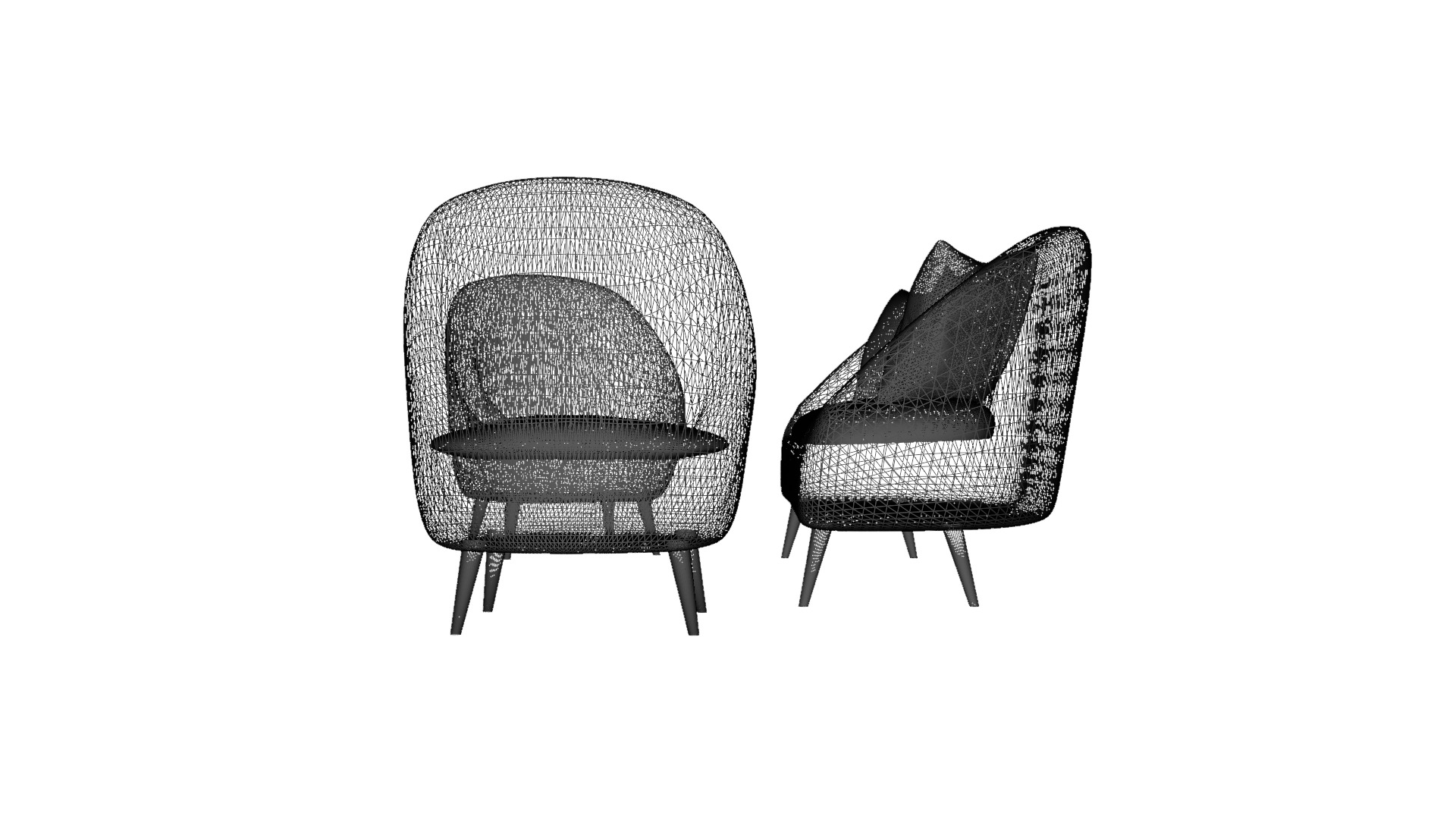 Modern Living Room Sofa 3D Model for Interiors Low-poly 3D model_13