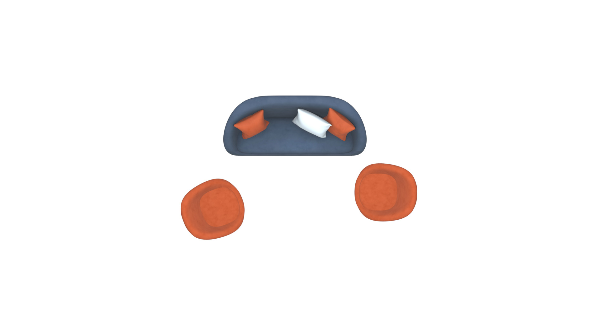 Modern Living Room Sofa 3D Model for Interiors Low-poly 3D model_18