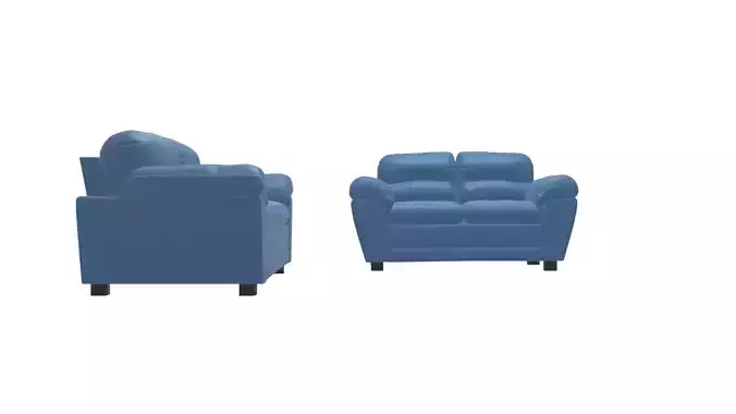 Modern 2 Combined Vinyl Sofa Set
