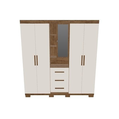 Elegant Mirror Cabinet with Key Storage Low-poly 3D model