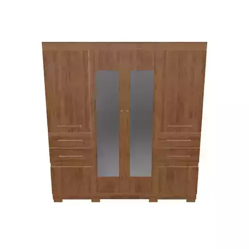 Wardrobe with Mirror 3D Model for Interior Design