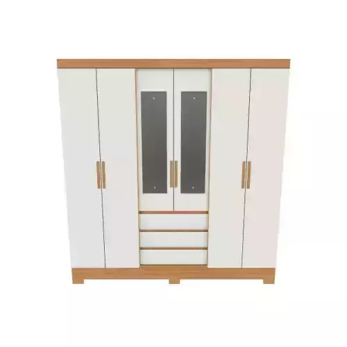 Stylish Modern Wardrobe with Mirror for Home Organization