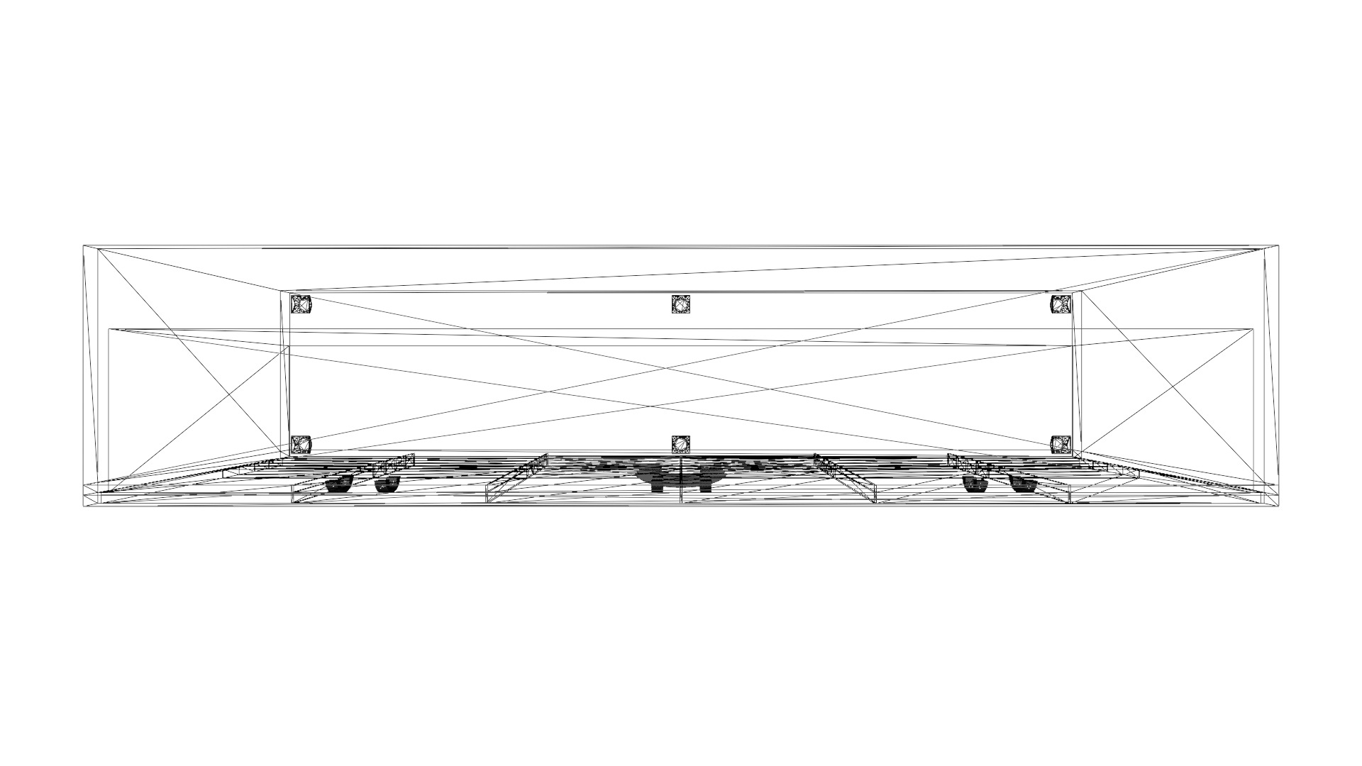 Elegant 6-Door 4-Drawer Cabinet Low-poly 3D model_17
