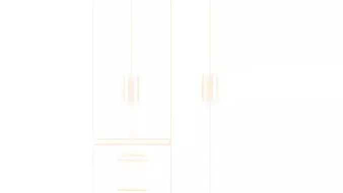 Modern 4-Door Cabinet with Mirror - Bedroom Storage Furniture