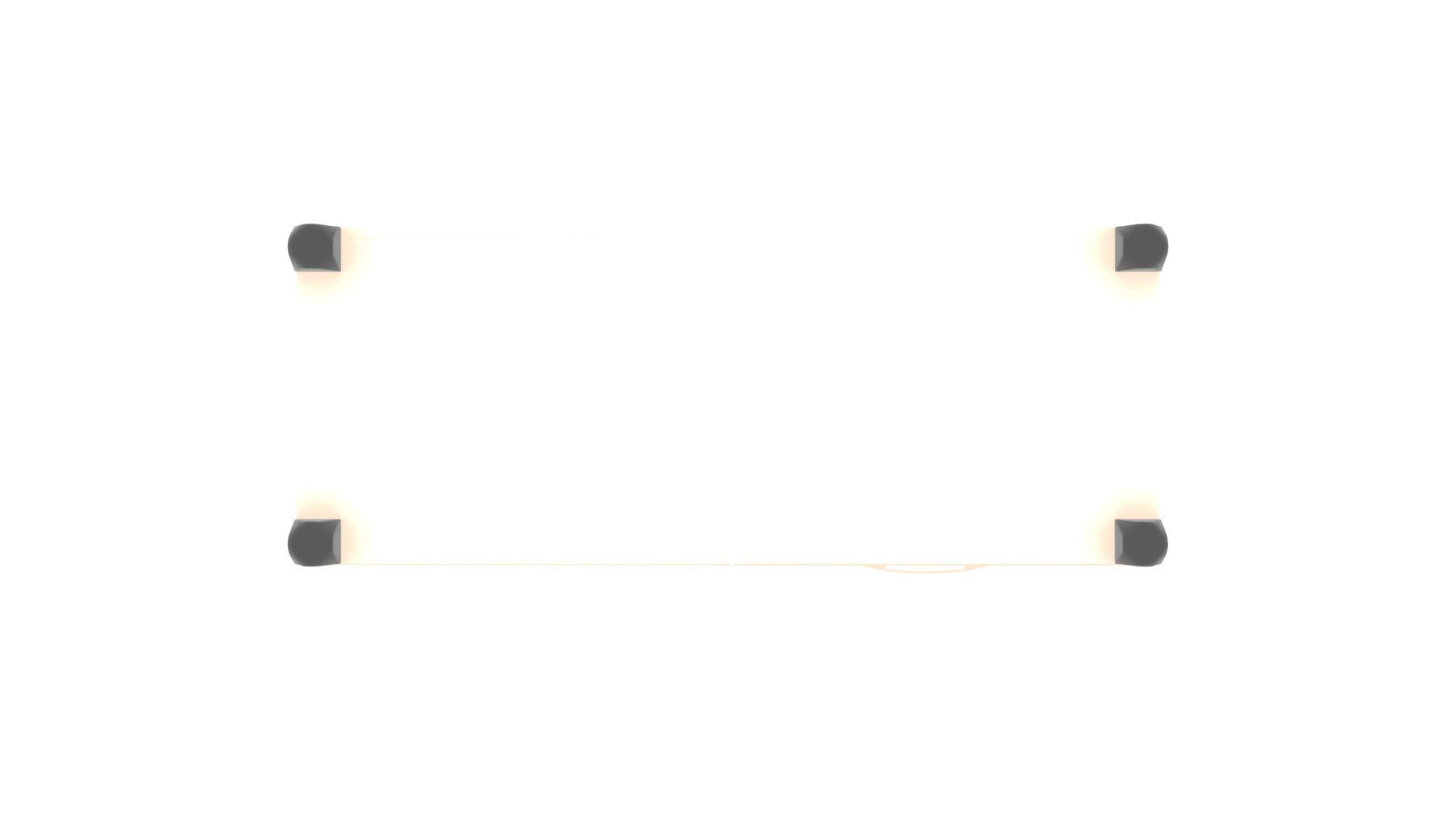 Modern 4-Door Cabinet with Mirror - Bedroom Storage Furniture Low-poly 3D model_20