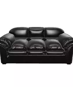 Modern 3-Seater Sofa 3D Model for Interior Design Low-poly 3D model