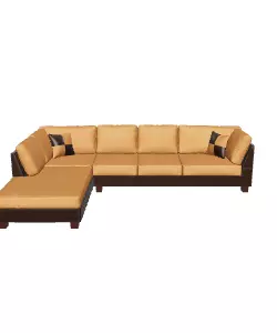 Modern Sectional Sofa 3D Model - High Quality Furniture Low-poly 3D model_0