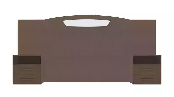 Matrimonial Bed Headboard with Side Tables