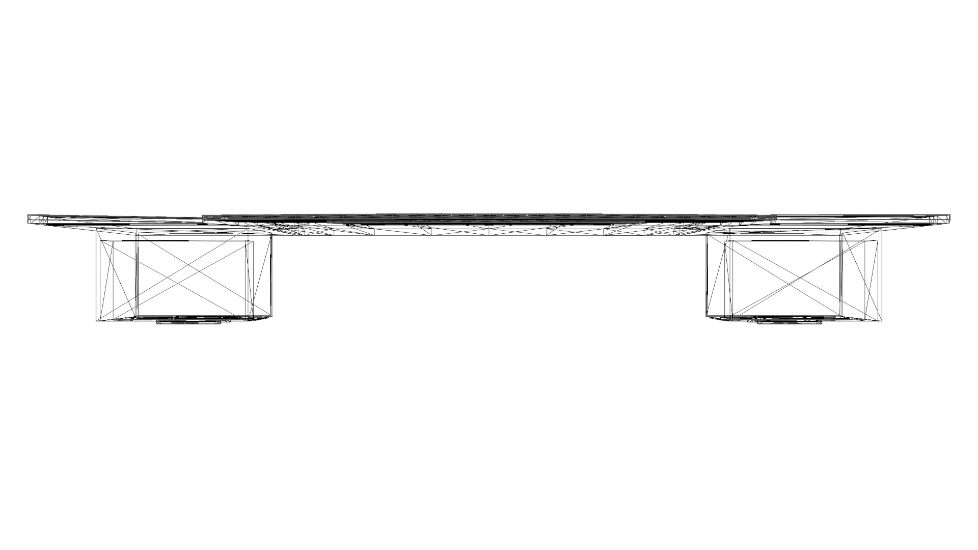 Matrimonial Bed Headboard with Side Tables Low-poly 3D model_17