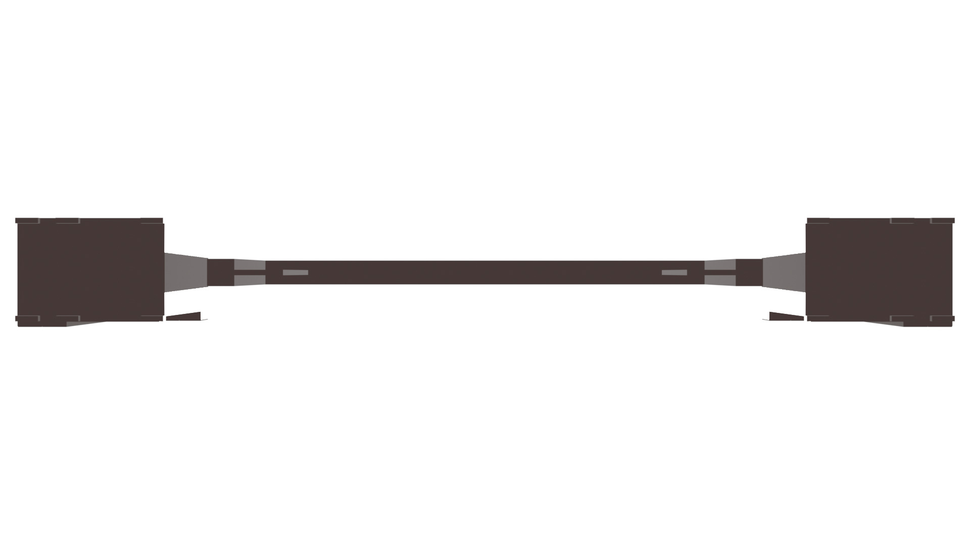 King-Sized Bed Headboard with Nightstands - 3D Furniture Model Low-poly 3D model_20