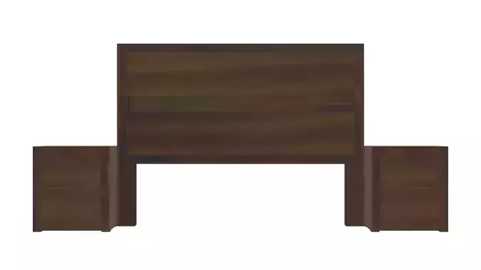 Modern King Bed Headboard with Nightstands