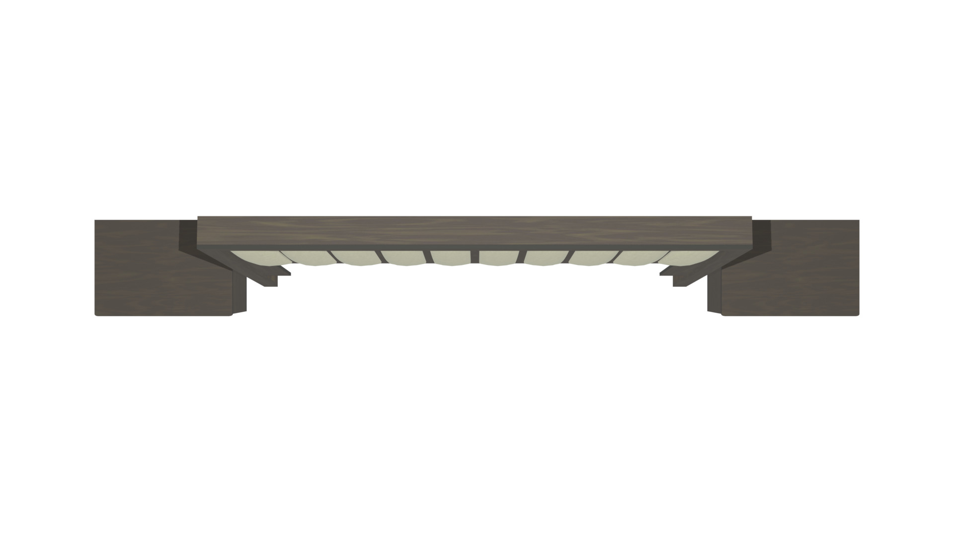 King Size Bed with Nightstands Low-poly 3D model_16