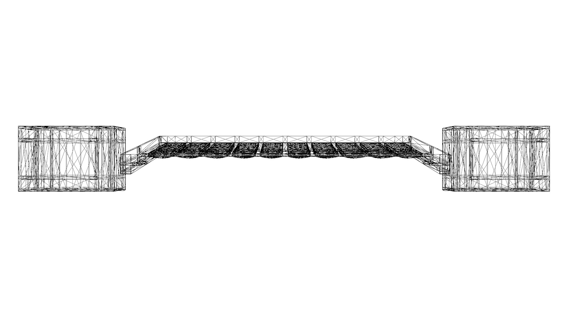 King Size Bed with Nightstands Low-poly 3D model_21