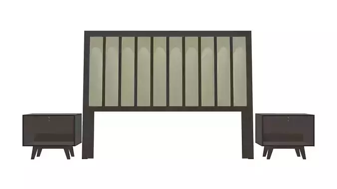 King Size Bed with Nightstands