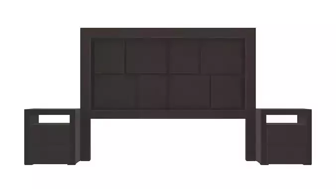 Modern King Size Bed Headboard with Nightstands