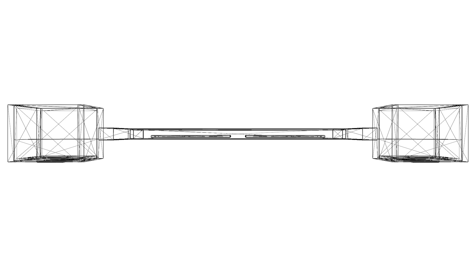 Modern King Size Bed Headboard with Lighted Side Tables Low-poly 3D model_21